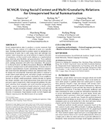 111会议论文SCMGR：Using-Social-Context-and-Multi-Granularity-Relations-for-Unsupervised-Social-Summarization